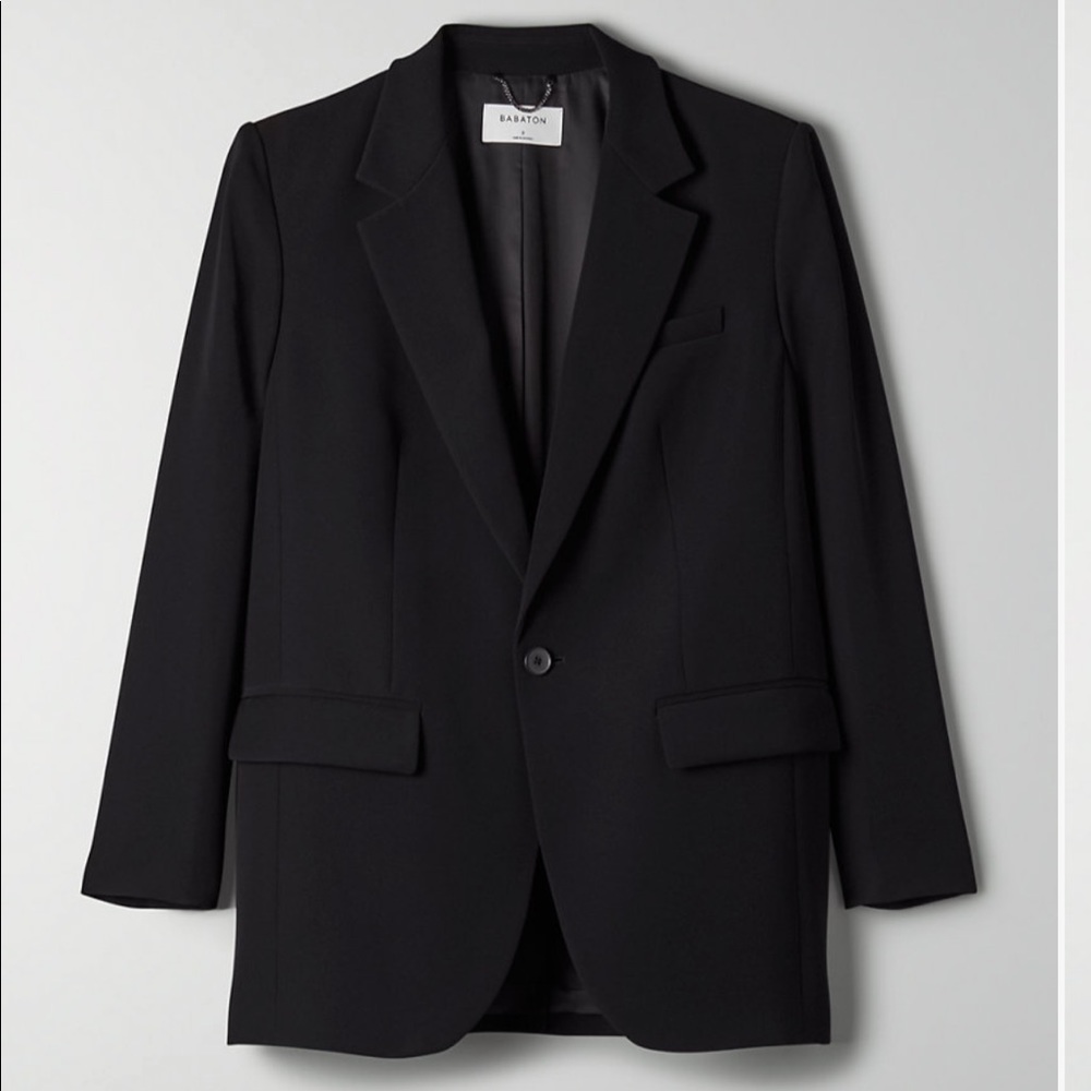 Aritzia Long Length Black Blazer, Size 2